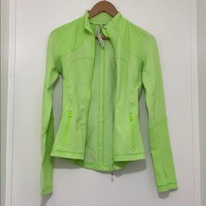 Lululemon lime green zip down jacket size 2